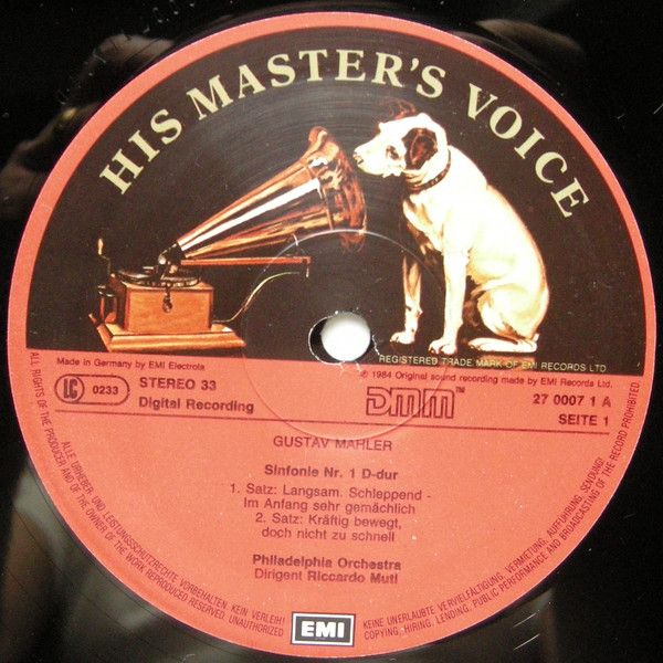 His Master's Voice 1C 067 27 0007 1 - Gustav Mahler, Riccardo Mu - Image 4