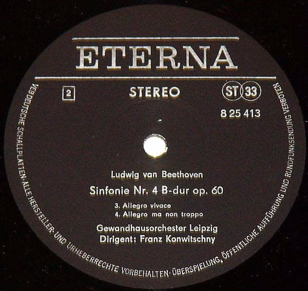 Eterna 8 25 413 - Ludwig van Beethoven, Gewandhausorchester Leip - Image 4