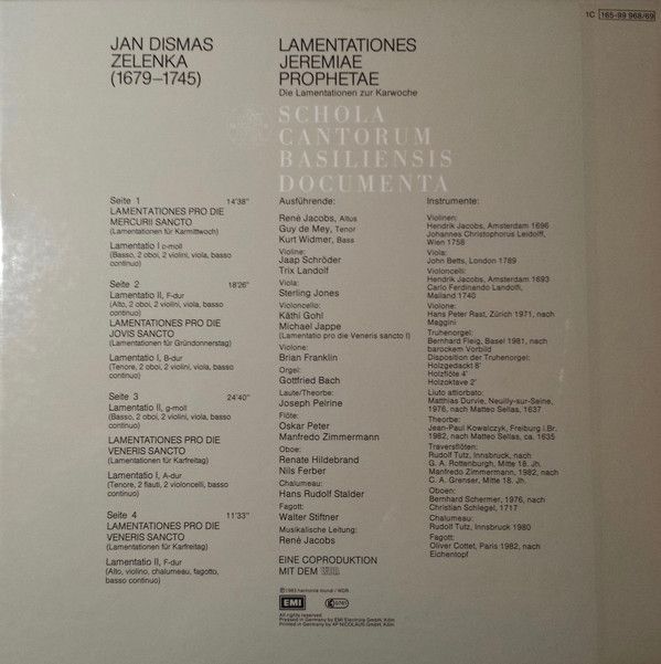 Deutsche Harmonia Mundi 1C 165-99 968/69 - Jan Dismas Zelenka, S - Image 7