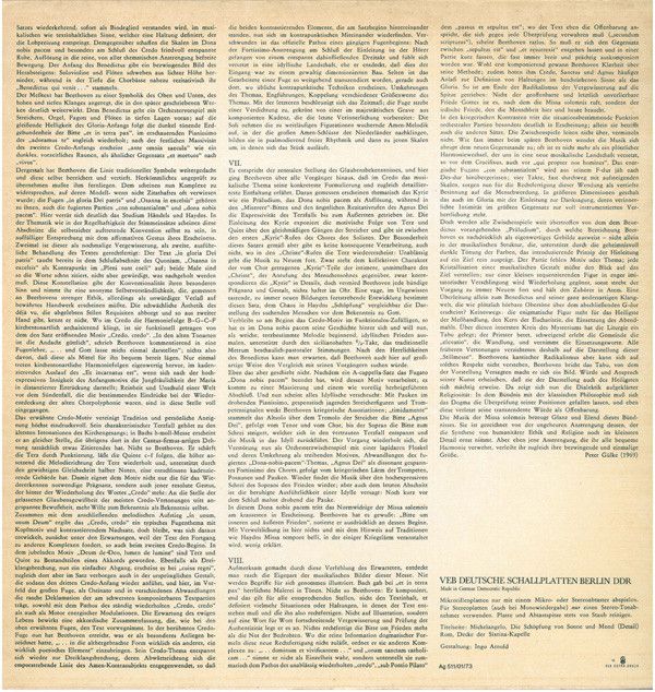 Eterna 8 25 558-559 - Ludwig Van Beethoven - Missa Solemnis D-Du - Image 4