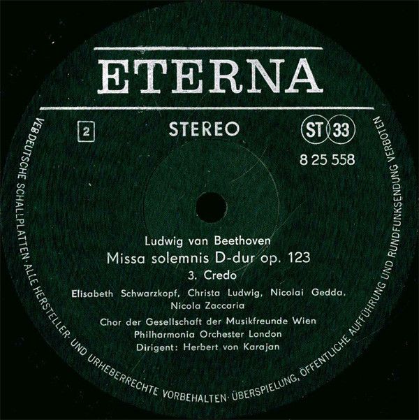 Eterna 8 25 558-559 - Ludwig Van Beethoven - Missa Solemnis D-Du - Image 6