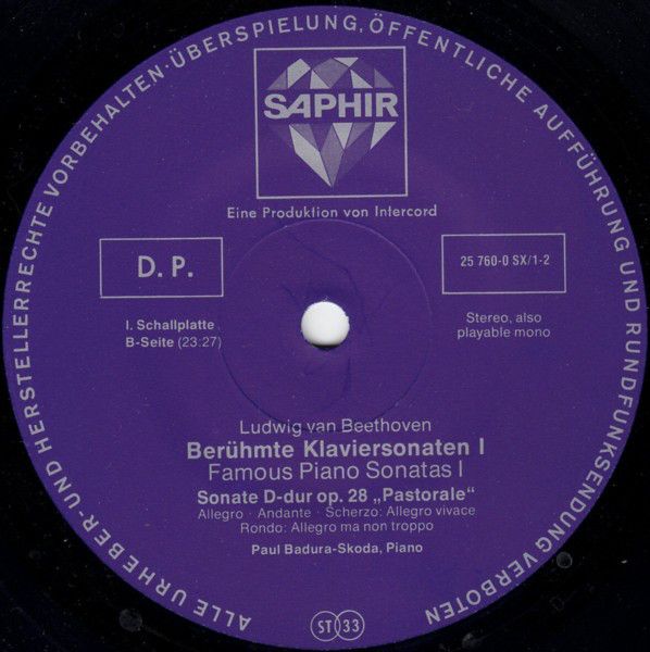 Saphir 25 760-0 SX/1-2 - Ludwig van Beethoven, Paul Badura-Skoda - Image 4