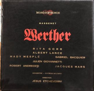 Mondiophonie MSA 1003 A - Jules Massenet, Maîtrise De Radio Fran