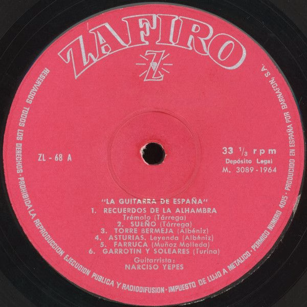 Zafiro Z-L 68 - Narciso Yepes - La Guitarra Española - Image 3