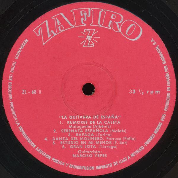 Zafiro Z-L 68 - Narciso Yepes - La Guitarra Española - Image 4