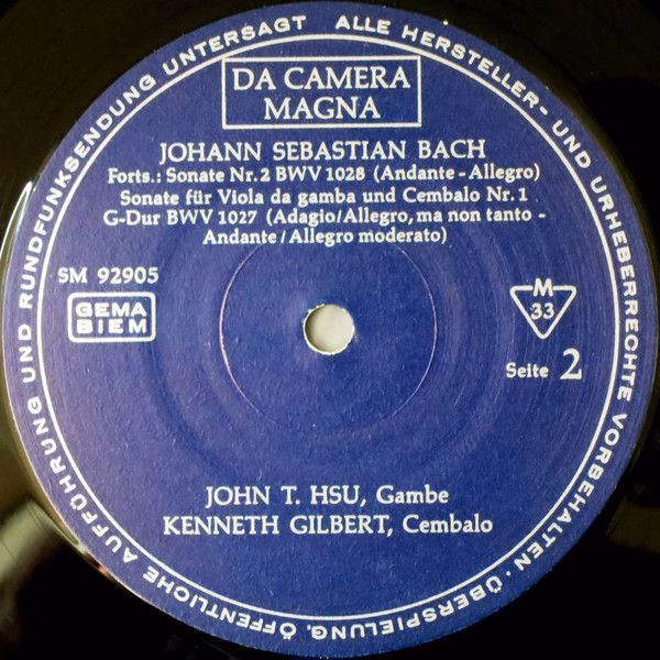 Da Camera Magna SM 92905 - Johann Sebastian Bach - Gambensonaten - Image 4