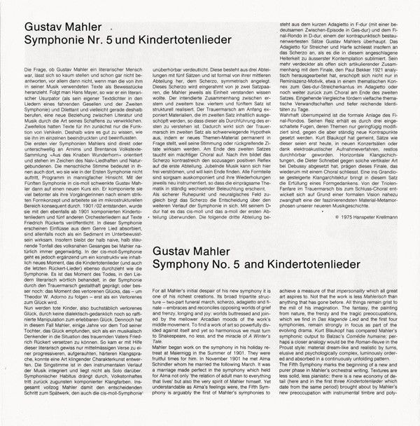 Deutsche Grammophon 2707 081 - Gustav Mahler, Christa Ludwig, Be - Image 11