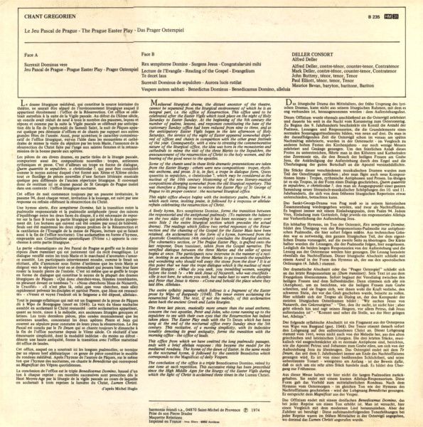 harmonia mundi France B 235 - Deller Consort - Chant Gregorien I - Image 2