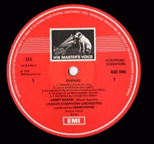 His Master's Voice ASD 3455 - Henri Duparc, Ernest Chausson, Lon - Image 2