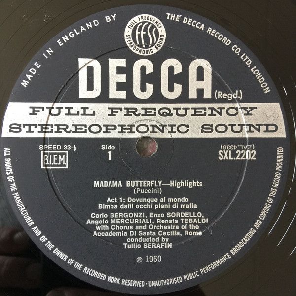 DECCA SXL 2202 - Giacomo Puccini, Renata Tebaldi, Carlo Bergonzi - Image 3