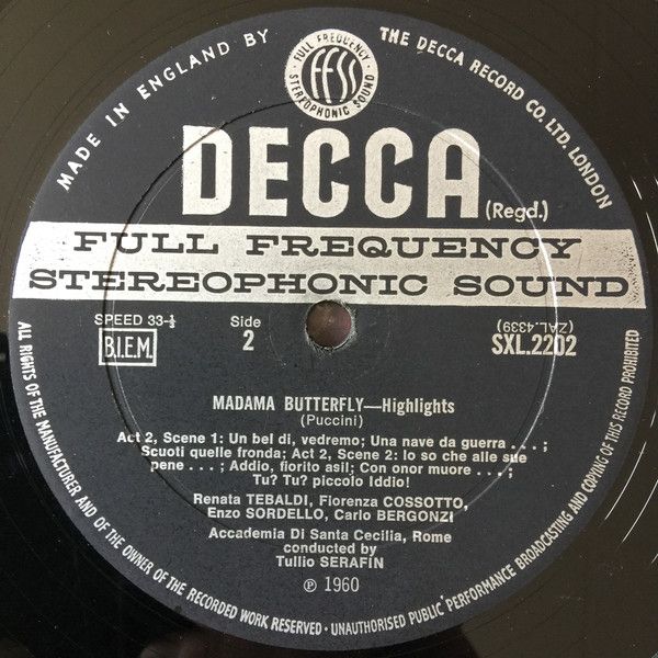 DECCA SXL 2202 - Giacomo Puccini, Renata Tebaldi, Carlo Bergonzi - Image 4