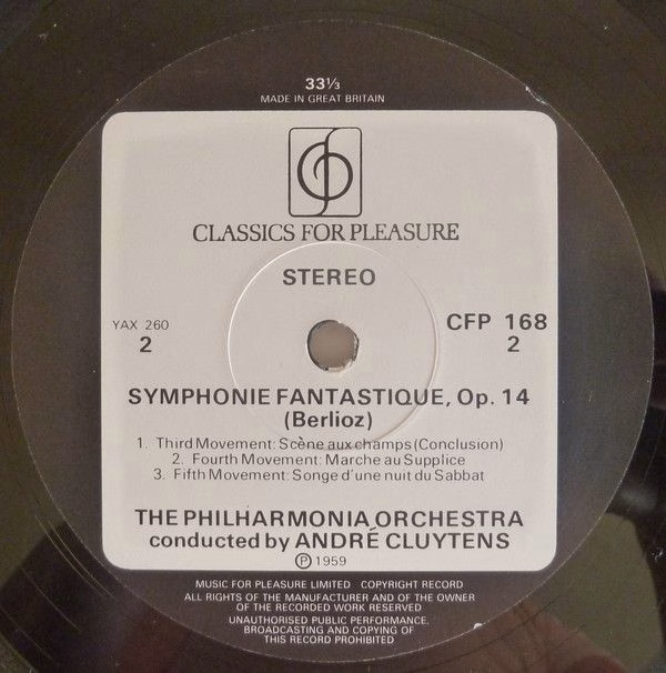 Classics For Pleasure CFP 168 - Hector Berlioz, Philharmonia Orc - Image 4