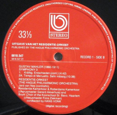 Residentie-Orkest 6818 547 / 548 - Gustav Mahler, Residentie Ork - Image 3