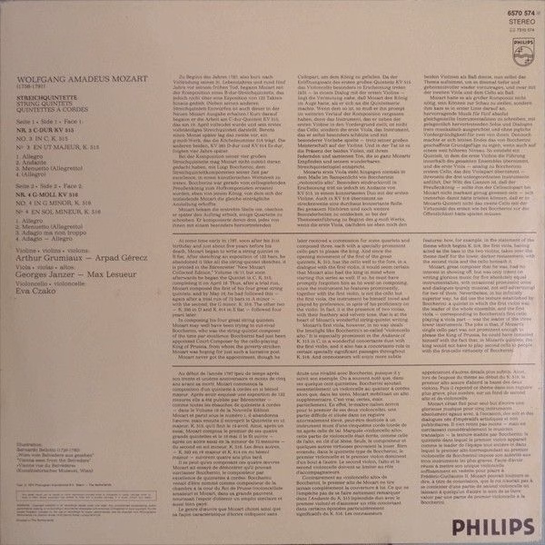 Philips 6570 574 - Wolfgang Amadeus Mozart, Grumiaux Trio, Arpad - Image 2