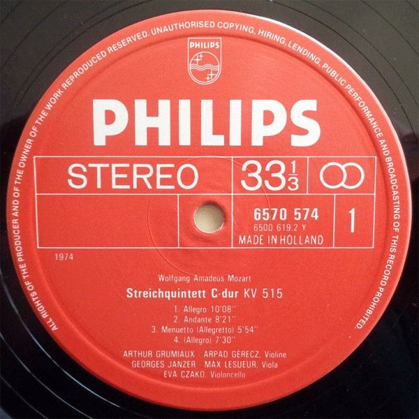 Philips 6570 574 - Wolfgang Amadeus Mozart, Grumiaux Trio, Arpad - Image 3
