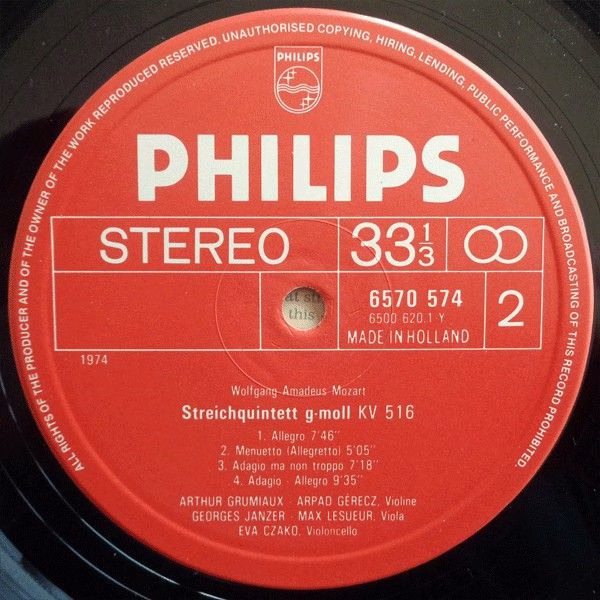 Philips 6570 574 - Wolfgang Amadeus Mozart, Grumiaux Trio, Arpad - Image 4