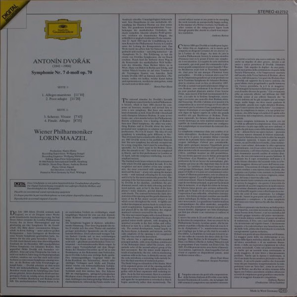 Deutsche Grammophon 43 273 2 - Antonín Dvořák, Lorin Maazel, Wie - Image 2