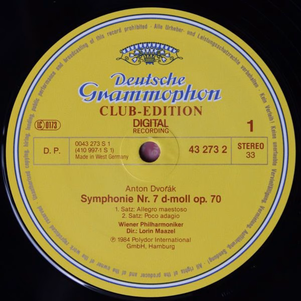 Deutsche Grammophon 43 273 2 - Antonín Dvořák, Lorin Maazel, Wie - Image 3