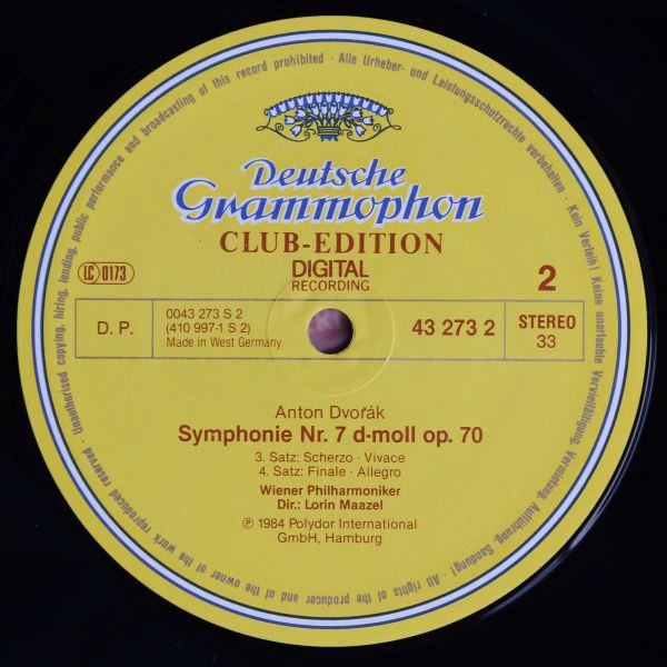 Deutsche Grammophon 43 273 2 - Antonín Dvořák, Lorin Maazel, Wie - Image 4