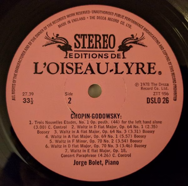 Éditions De L'Oiseau-Lyre DSLO26 - Frédéric Chopin, Leopold Godo - Image 7