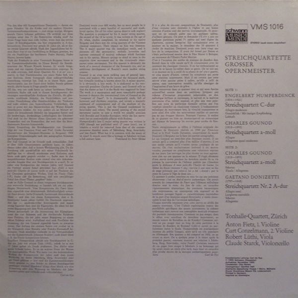 Schwann Musica Mundi VMS 1016 - Gaetano Donizetti, Engelbert Hum - Image 2