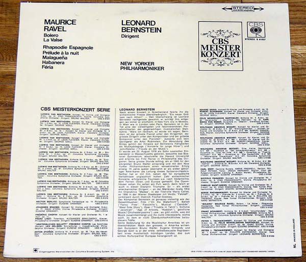 CBS S 61027 - Maurice Ravel, Leonard Bernstein, New York Philhar - Image 2