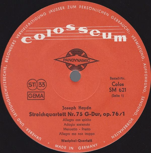 Colosseum COLOS SM 621 - Joseph Haydn, Westphal-Quartett - Strei - Image 3