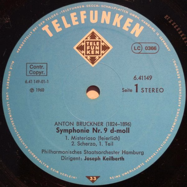 Telefunken 6.41149 AH - Anton Bruckner, Joseph Keilberth, Philha - Image 3