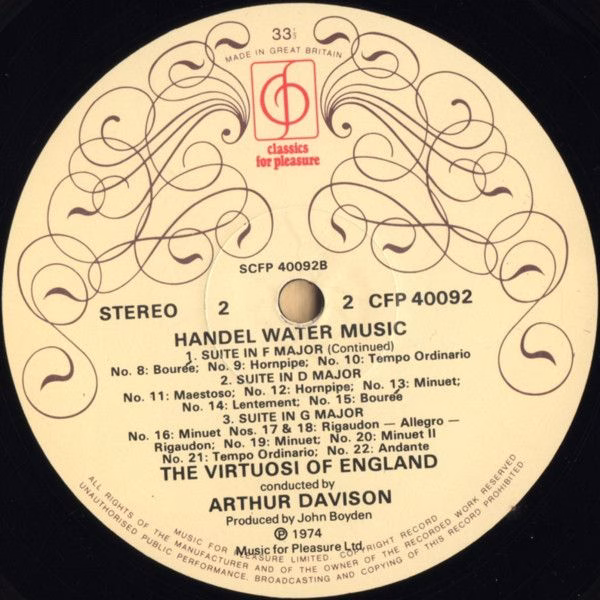Classics For Pleasure CFP 40092 - Georg Friedrich Händel, The Vi - Image 4