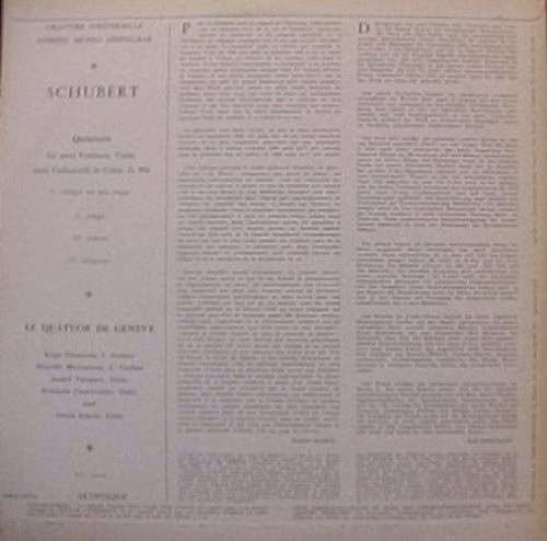 Concert Hall SMS 2639 - Franz Schubert, Quatuor De Genève, Janos - Image 2