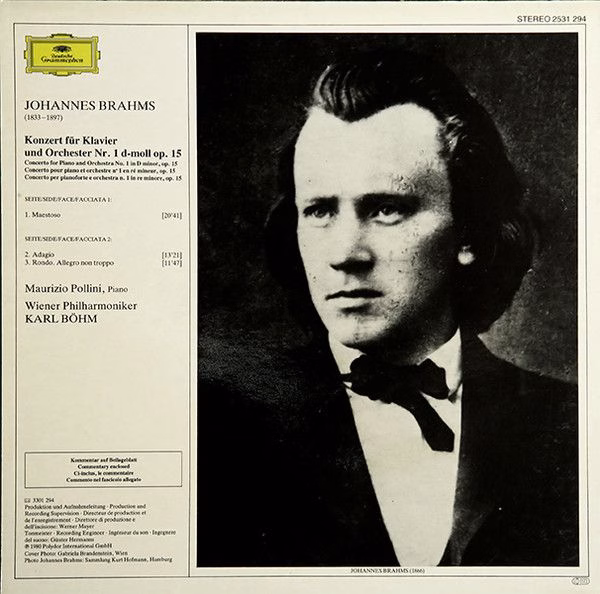 Deutsche Grammophon 2531 294 - Johannes Brahms, Maurizio Pollini - Image 2