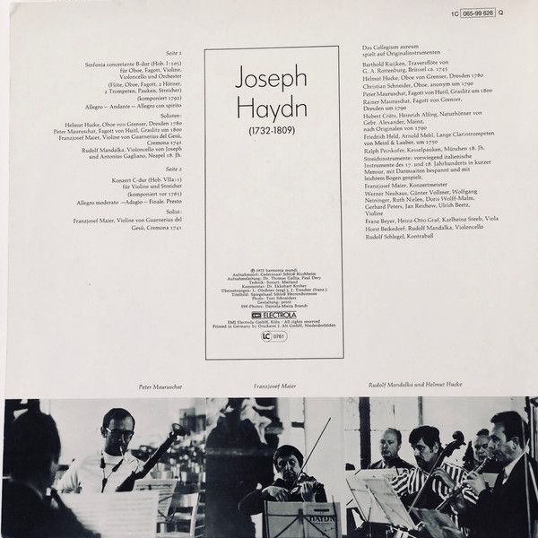 Deutsche Harmonia Mundi 1C 065-99 626 Q - Joseph Haydn, Franzjos - Image 2