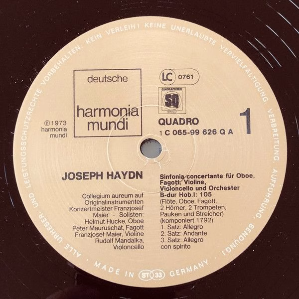 Deutsche Harmonia Mundi 1C 065-99 626 Q - Joseph Haydn, Franzjos - Image 5
