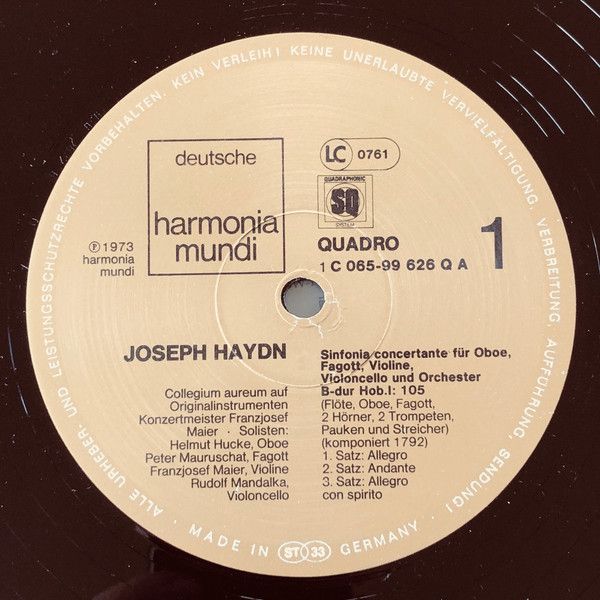 Deutsche Harmonia Mundi 1C 065-99 626 Q - Joseph Haydn, Franzjos - Image 5