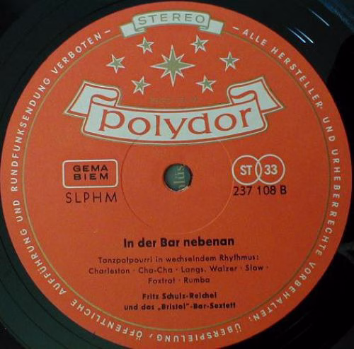 Polydor 237 108 - Fritz Schulz-Reichel & Bristol-Bar-Sextett - I - Image 4