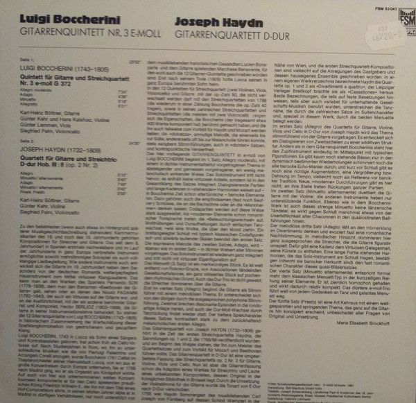 FSM Vox FSM 53 041 - Luigi Boccherini, Joseph Haydn, Karl-Heinz - Image 2