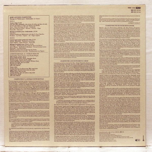 Harmonia Mundi HMC 1244 - Marc Antoine Charpentier, Charles Medl - Image 2