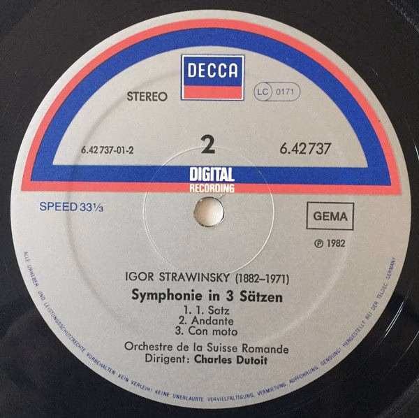 DECCA 6.42737 AZ - Igor Stravinsky, L'Orchestre De La Suisse Rom - Image 4