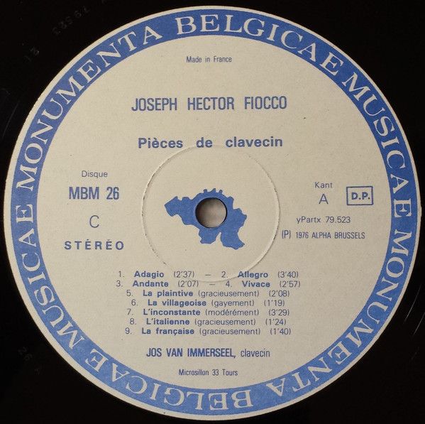 Monumenta Belgicae Musicae MBM 26 - Joseph Hector Fiocco, Jos va - Image 5
