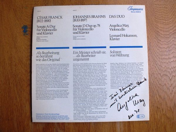 Impression 65002 8 - César Franck, Johannes Brahms, Angelica May - Image 2