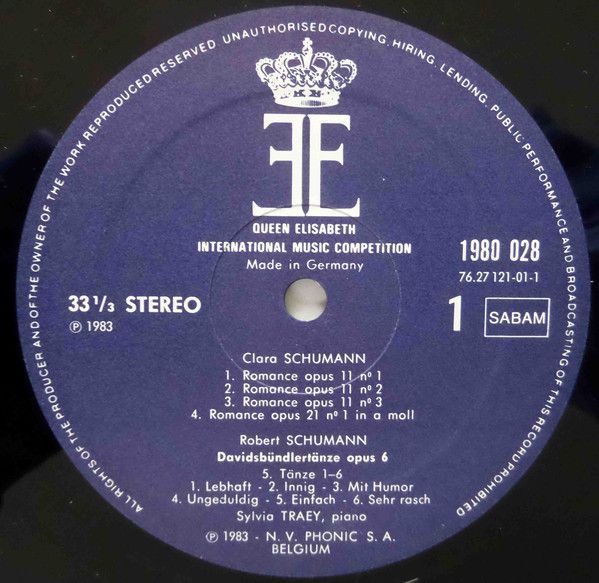 Queen Elisabeth Competition 1980 028 - Sylvia Traey, Clara Schum - Image 3