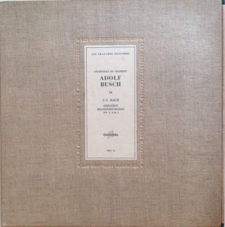 Columbia COLC 14 - Johann Sebastian Bach, Busch Chamber Players,