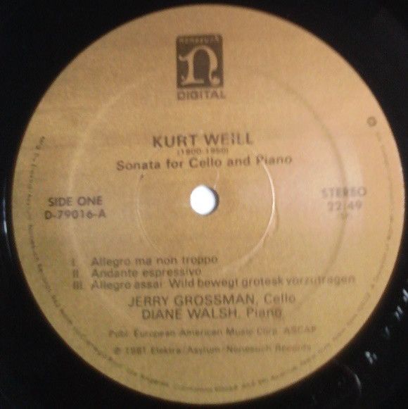 Nonesuch Records D-79016 - Kurt Weill, Ernst von Dohnányi, Jerry - Image 3