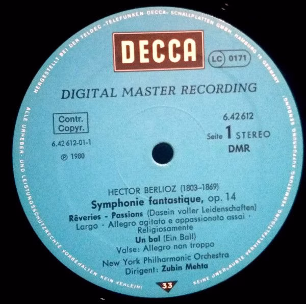 DECCA 6.42612 AZ - Hector Berlioz, New York Philharmonic, Zubin - Image 3