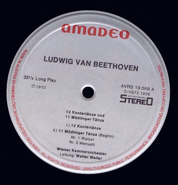 Amadeo AVRS 19 068 St - Ludwig van Beethoven - 12 Kontertänze - Image 3