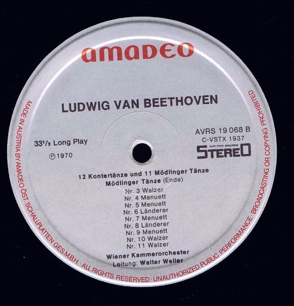 Amadeo AVRS 19 068 St - Ludwig van Beethoven - 12 Kontertänze - Image 4
