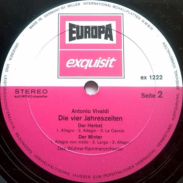 Europa Exquisit ex 1222 - Antonio Vivaldi - Die 4 Jahreszeiten - Image 4