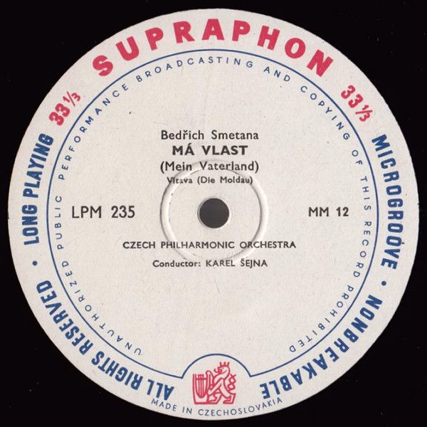 Supraphon LPM 235 - Bedřich Smetana, The Czech Philharmonic Orch - Image 3