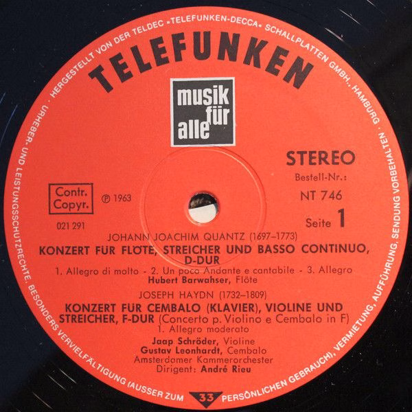 Telefunken NT 746 - Joseph Haydn, Johann Joachim Quantz, Carl Di - Image 3