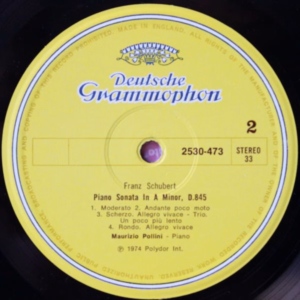 Deutsche Grammophon 2530 473 - Franz Schubert, Maurizio Pollini - Image 3